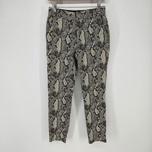 Rachel Roy Womens Snakeskin Print Wide Leg Pants Size 2 Animal